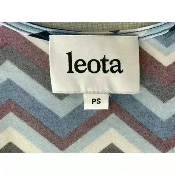 Leota Sz S Petite Perfect Wrap Dress Knit Navy Print 3/4 Slv Work Comfy Casual - Picture 15 of 16